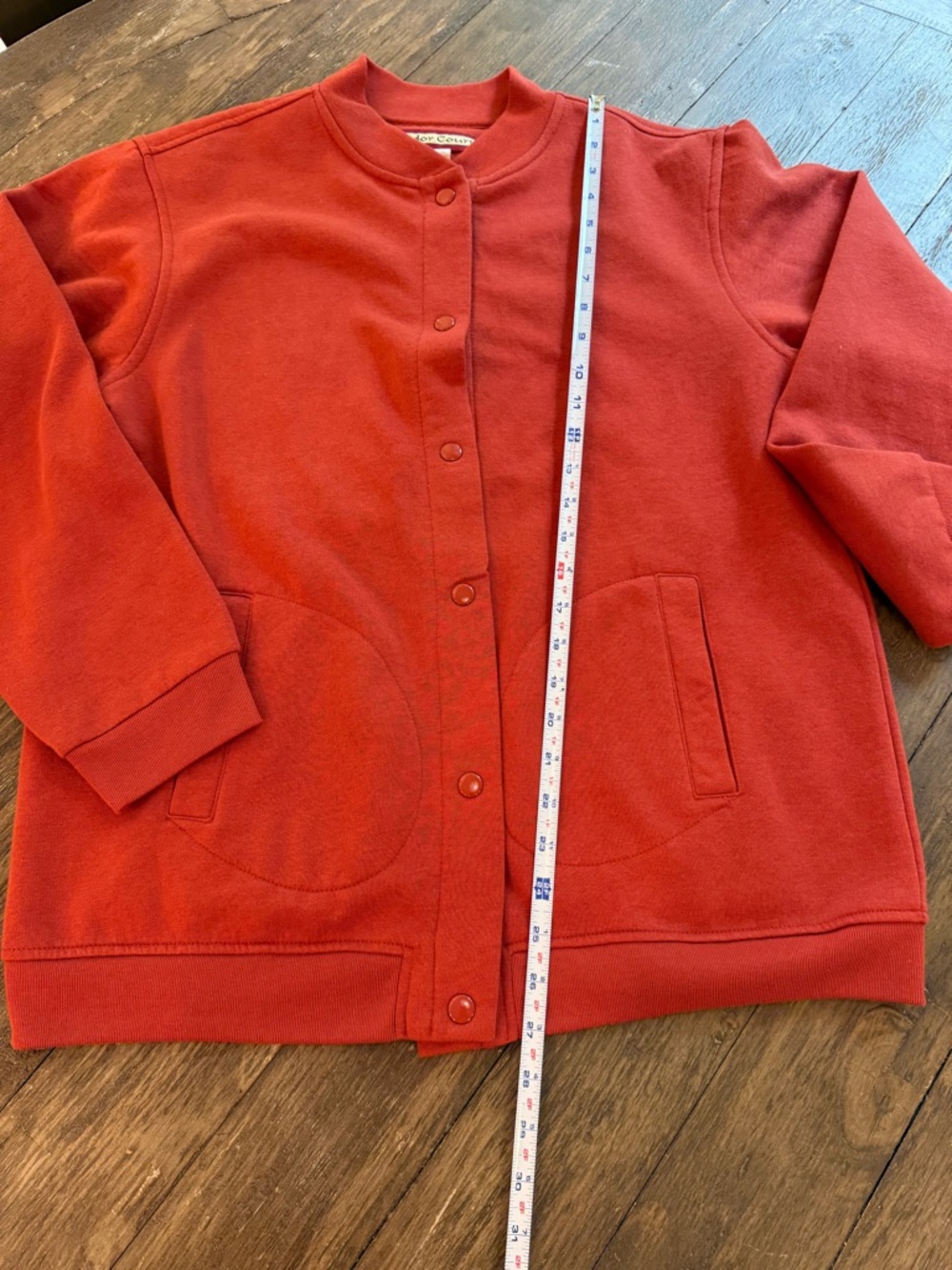 Tudor Court Rust Button Front Jacket Size L Pockets - Picture 10 of 11